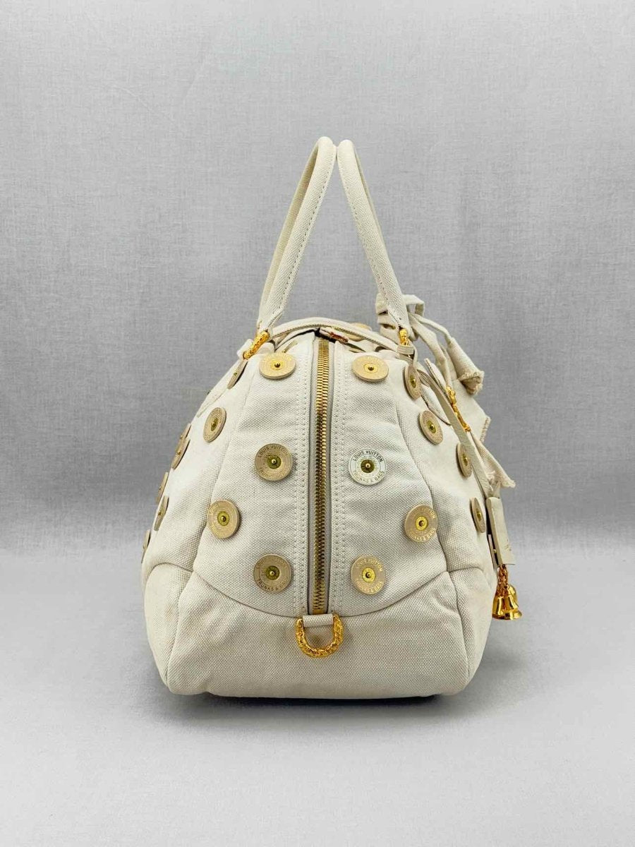 Pre - loved LOUIS VUITTON Limited Edition Beige Top Handle at Reems Closet