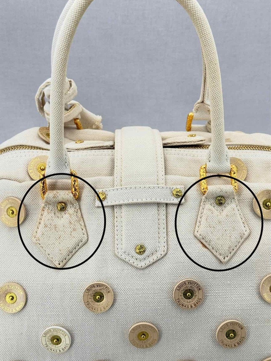 Pre - loved LOUIS VUITTON Limited Edition Beige Top Handle at Reems Closet