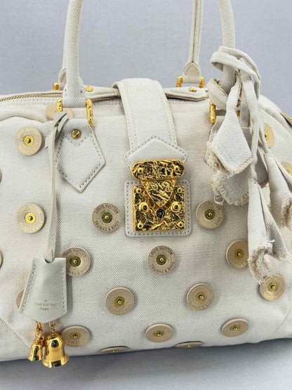 Pre - loved LOUIS VUITTON Limited Edition Beige Top Handle at Reems Closet