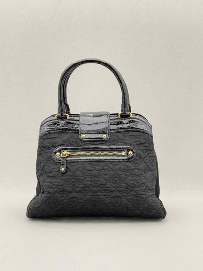 Pre - loved LOUIS VUITTON Limited Edition Black Monogram Top Handle at Reems Closet