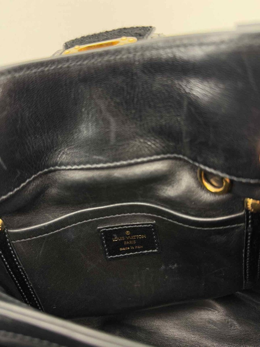 Pre - loved LOUIS VUITTON Limited Edition Black Monogram Top Handle at Reems Closet