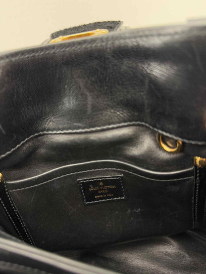 Pre - loved LOUIS VUITTON Limited Edition Black Monogram Top Handle at Reems Closet