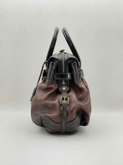 Pre - loved LOUIS VUITTON Limited Edition Brown & Black Top Handle at Reems Closet