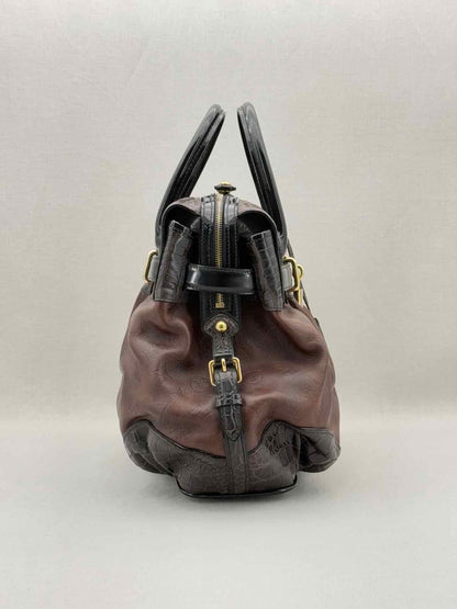 Pre - loved LOUIS VUITTON Limited Edition Brown & Black Top Handle at Reems Closet