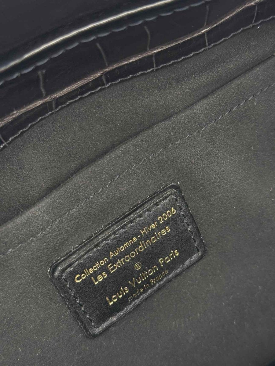 Pre - loved LOUIS VUITTON Limited Edition Brown & Black Top Handle at Reems Closet