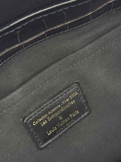 Pre - loved LOUIS VUITTON Limited Edition Brown & Black Top Handle at Reems Closet