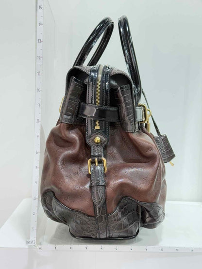 Pre - loved LOUIS VUITTON Limited Edition Brown & Black Top Handle at Reems Closet