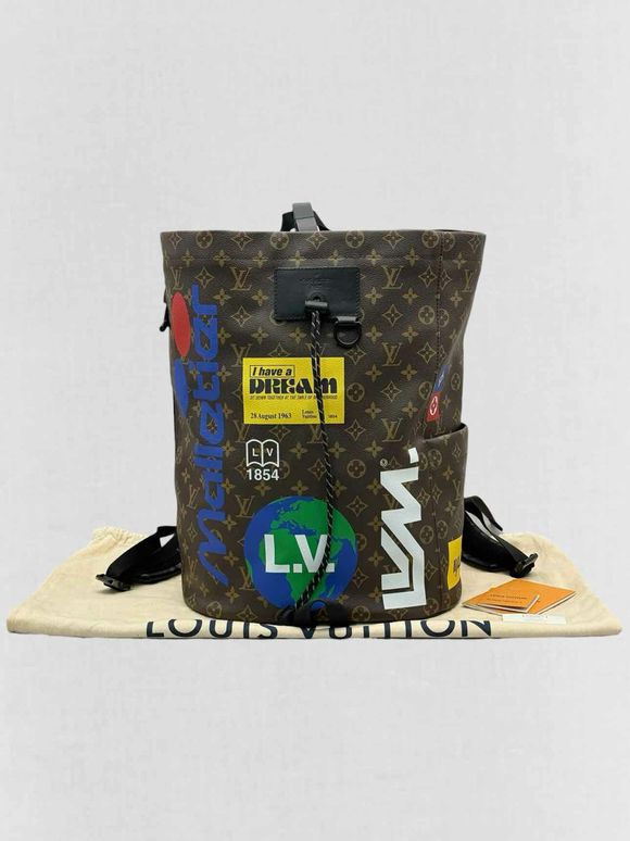 Pre - loved LOUIS VUITTON Limited Edition Brown Multicolor Backpack at Reems Closet