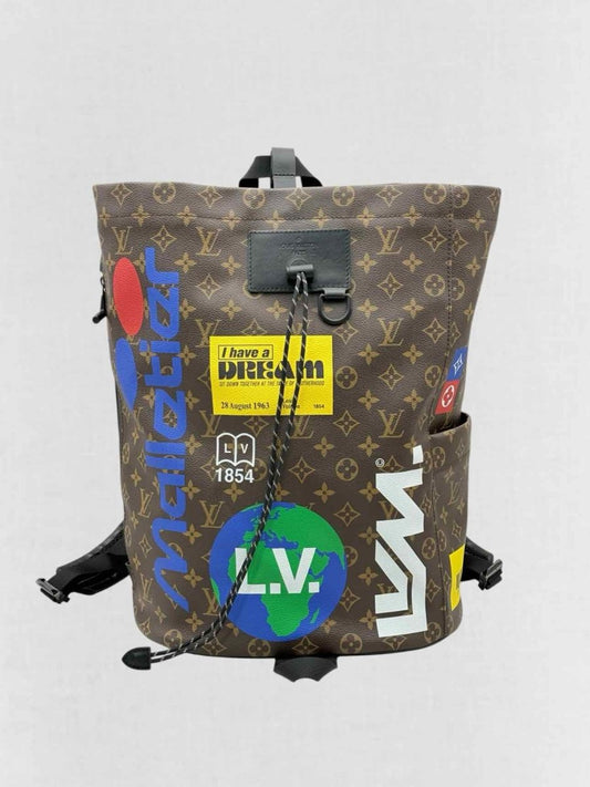Pre - loved LOUIS VUITTON Limited Edition Brown Multicolor Backpack at Reems Closet