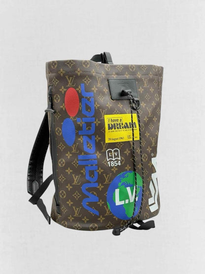 Pre - loved LOUIS VUITTON Limited Edition Brown Multicolor Backpack at Reems Closet
