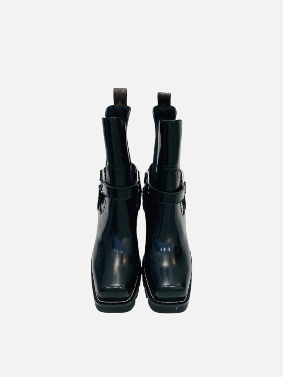 Pre - loved LOUIS VUITTON Limitless Black Ankle Boots at Reems Closet