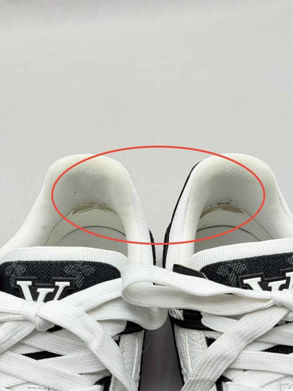 Pre - loved LOUIS VUITTON LV Trainer White/Black Size EU 7 Sneakers at Reems Closet