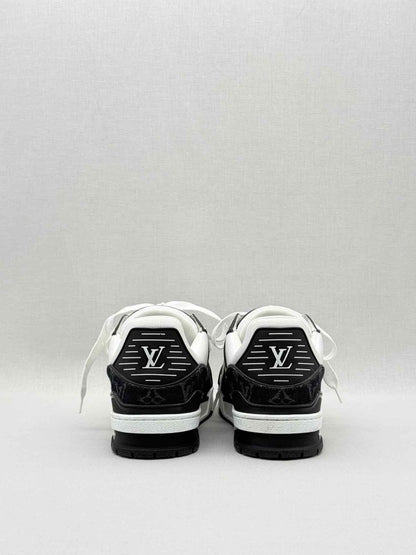 Pre - loved LOUIS VUITTON LV Trainer White/Black Size EU 7 Sneakers at Reems Closet