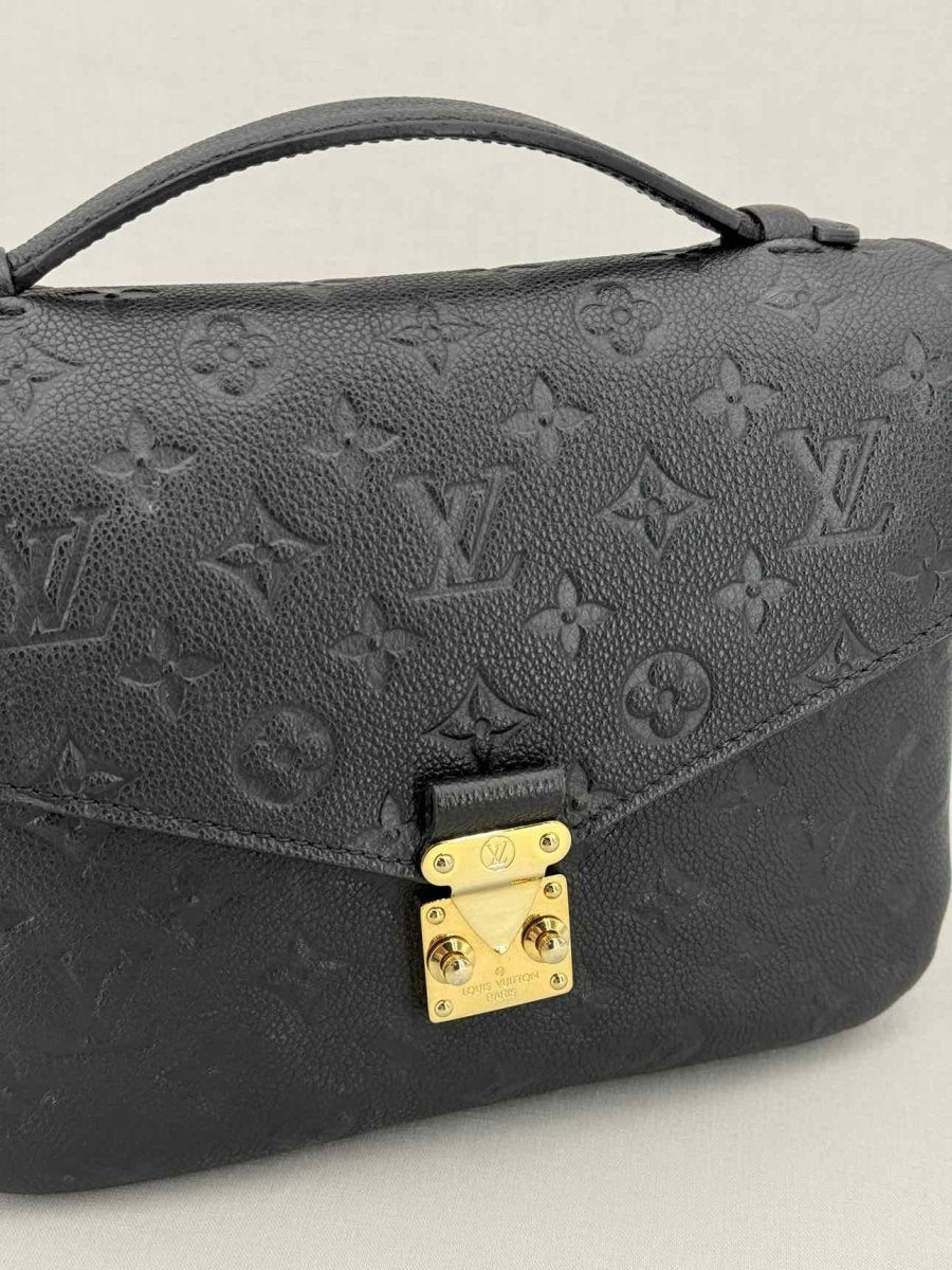 Pre - loved LOUIS VUITTON Metis Black Monogram Shoulder Bag at Reems Closet
