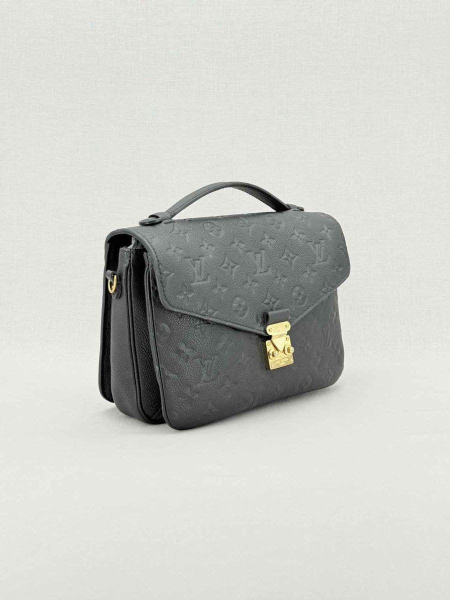Pre - loved LOUIS VUITTON Metis Black Monogram Shoulder Bag at Reems Closet