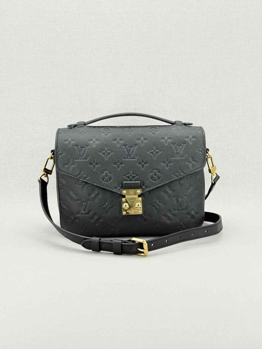 Pre - loved LOUIS VUITTON Metis Black Monogram Shoulder Bag at Reems Closet