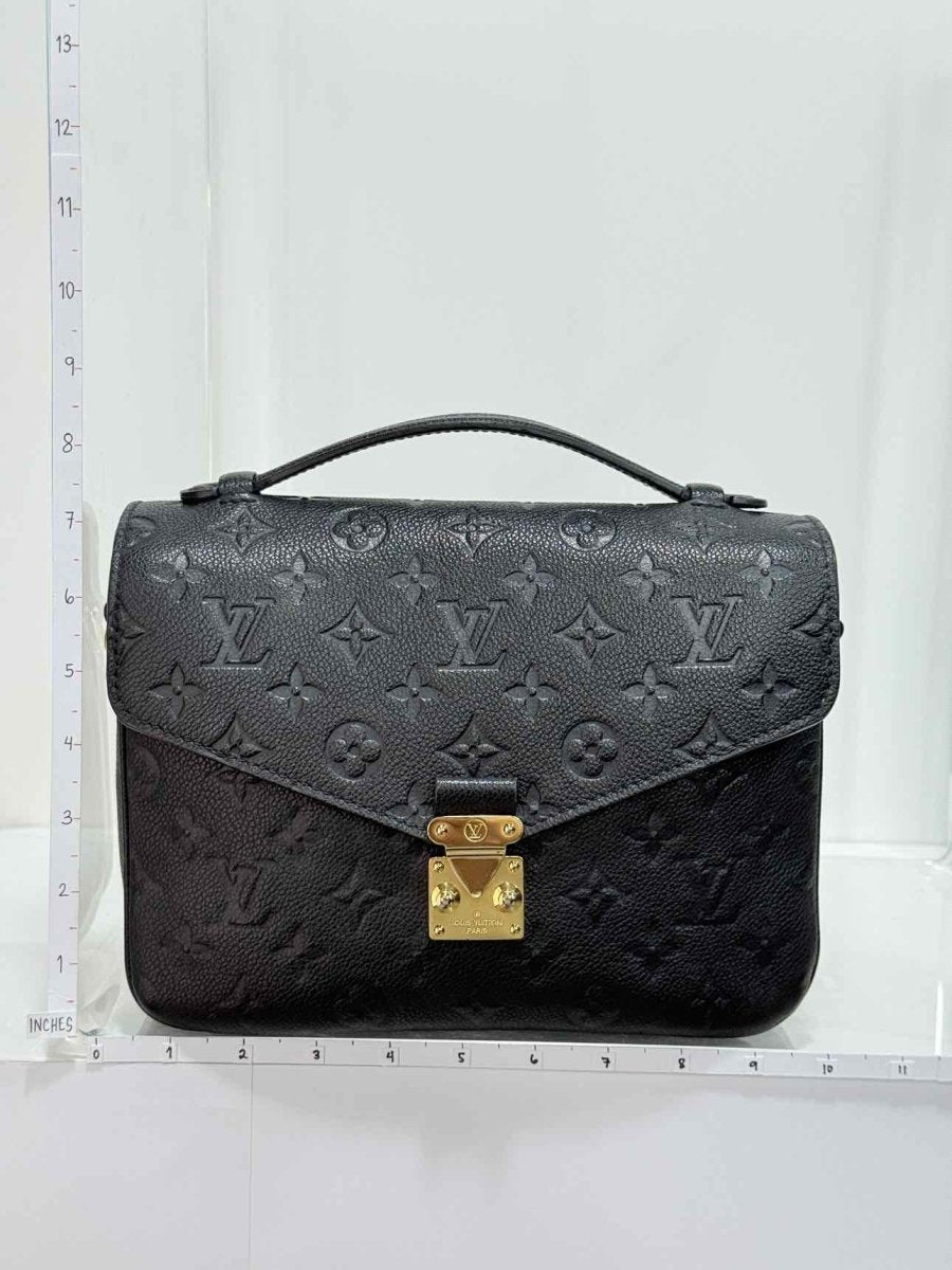 Pre - loved LOUIS VUITTON Metis Black Monogram Shoulder Bag at Reems Closet