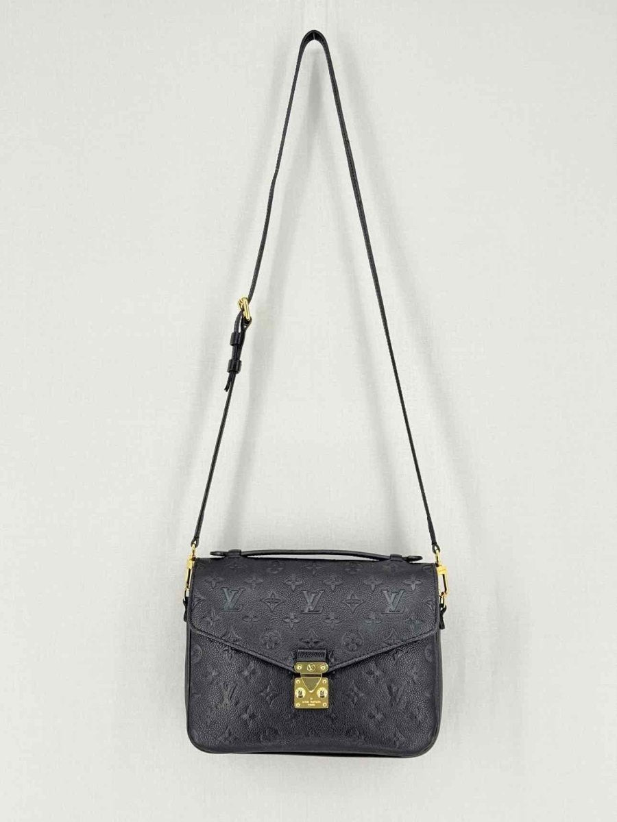 Pre - loved LOUIS VUITTON Metis Black Monogram Shoulder Bag at Reems Closet
