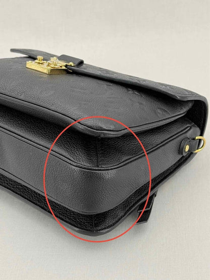 Pre - loved LOUIS VUITTON Metis Black Monogram Shoulder Bag at Reems Closet