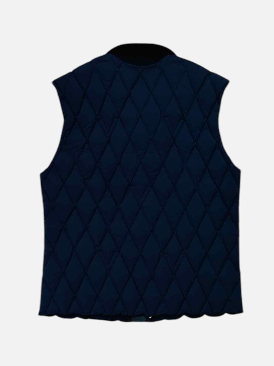 Pre - loved LOUIS VUITTON Midnight Blue Quilted Vest at Reems Closet