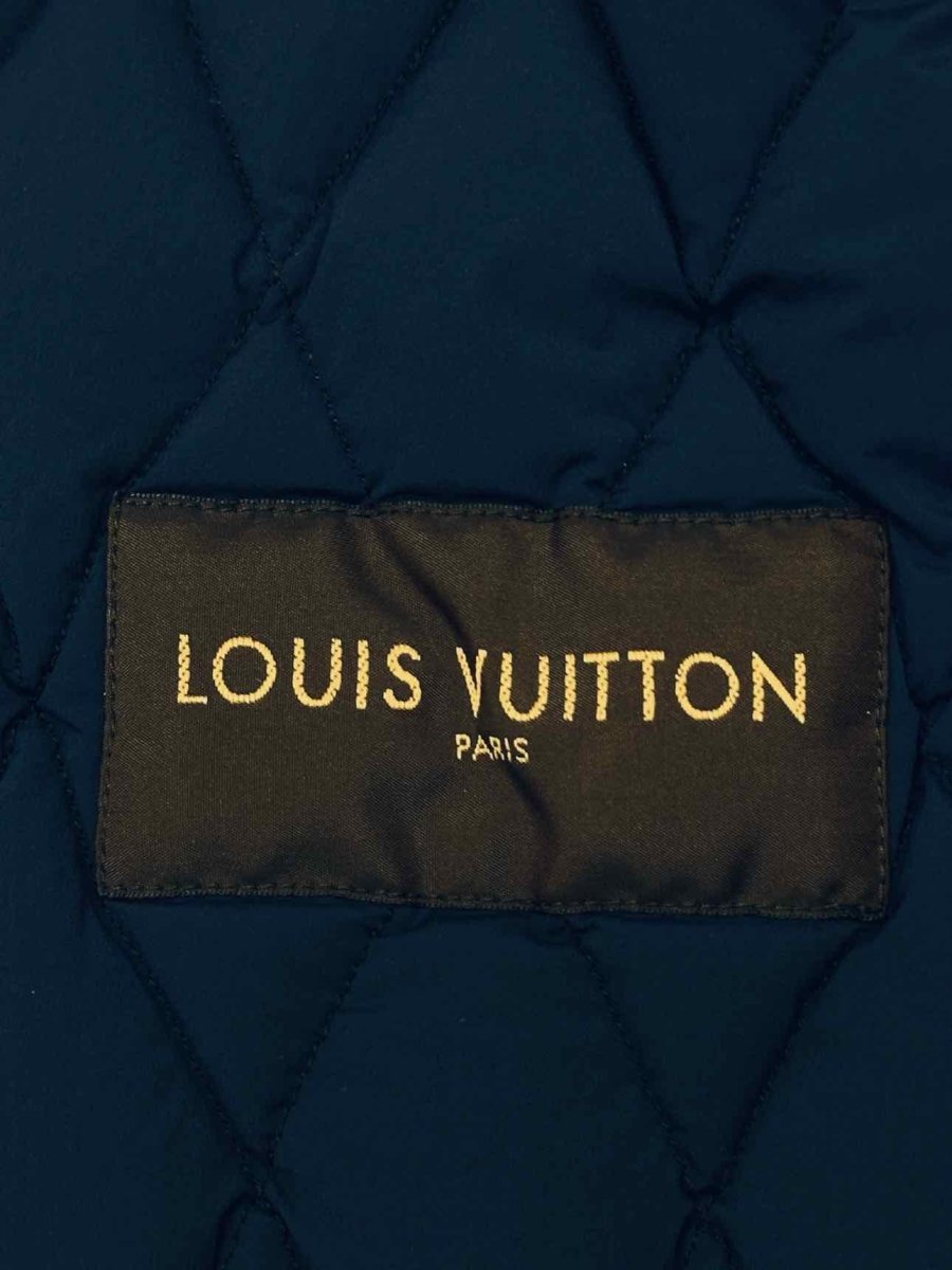 Pre - loved LOUIS VUITTON Midnight Blue Quilted Vest at Reems Closet