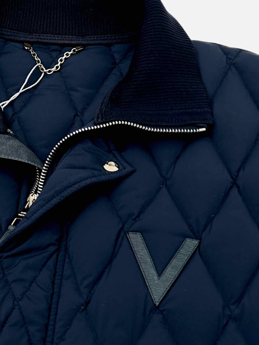 Pre - loved LOUIS VUITTON Midnight Blue Quilted Vest at Reems Closet