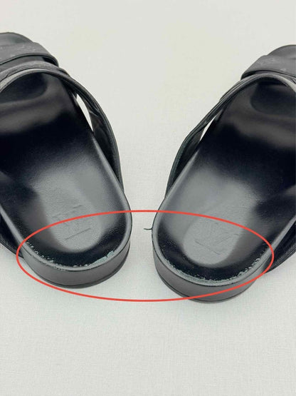 Pre - loved LOUIS VUITTON Mirabeau Black Monogram Size EU 43 Slides at Reems Closet