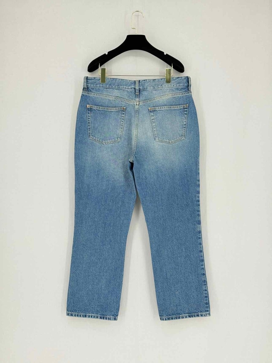 Pre - loved LOUIS VUITTON Monogram Patch Blue Size 44 Jeans at Reems Closet