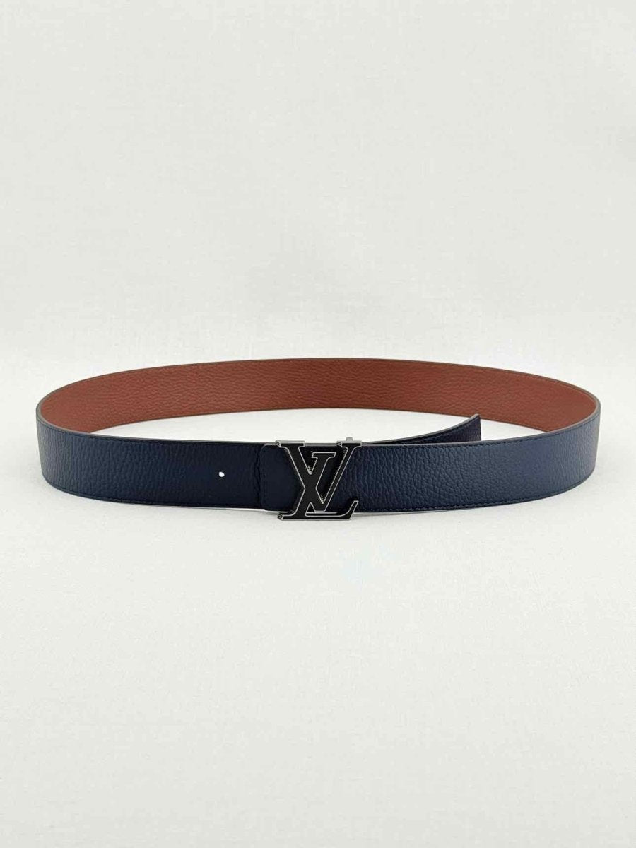 Pre - loved LOUIS VUITTON Navy Blue Belt at Reems Closet