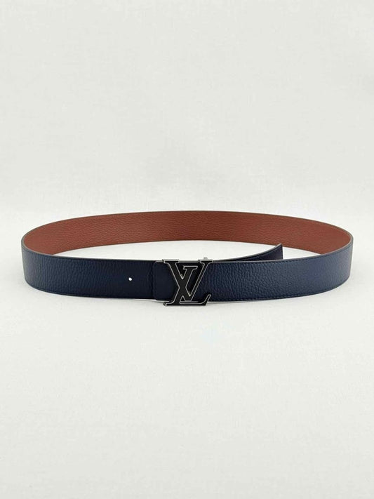 Pre - loved LOUIS VUITTON Navy Blue Belt at Reems Closet