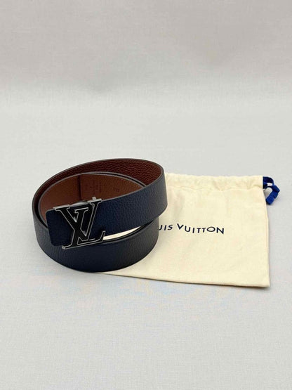 Pre - loved LOUIS VUITTON Navy Blue Belt at Reems Closet