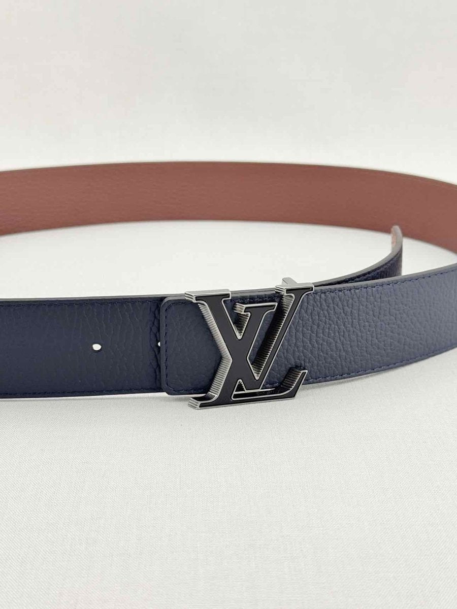 Pre - loved LOUIS VUITTON Navy Blue Belt at Reems Closet