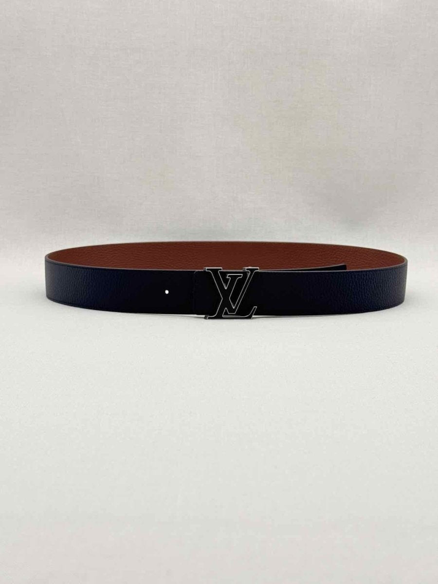 Pre - loved LOUIS VUITTON Navy Blue Belt at Reems Closet