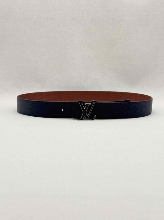 Pre - loved LOUIS VUITTON Navy Blue Belt at Reems Closet