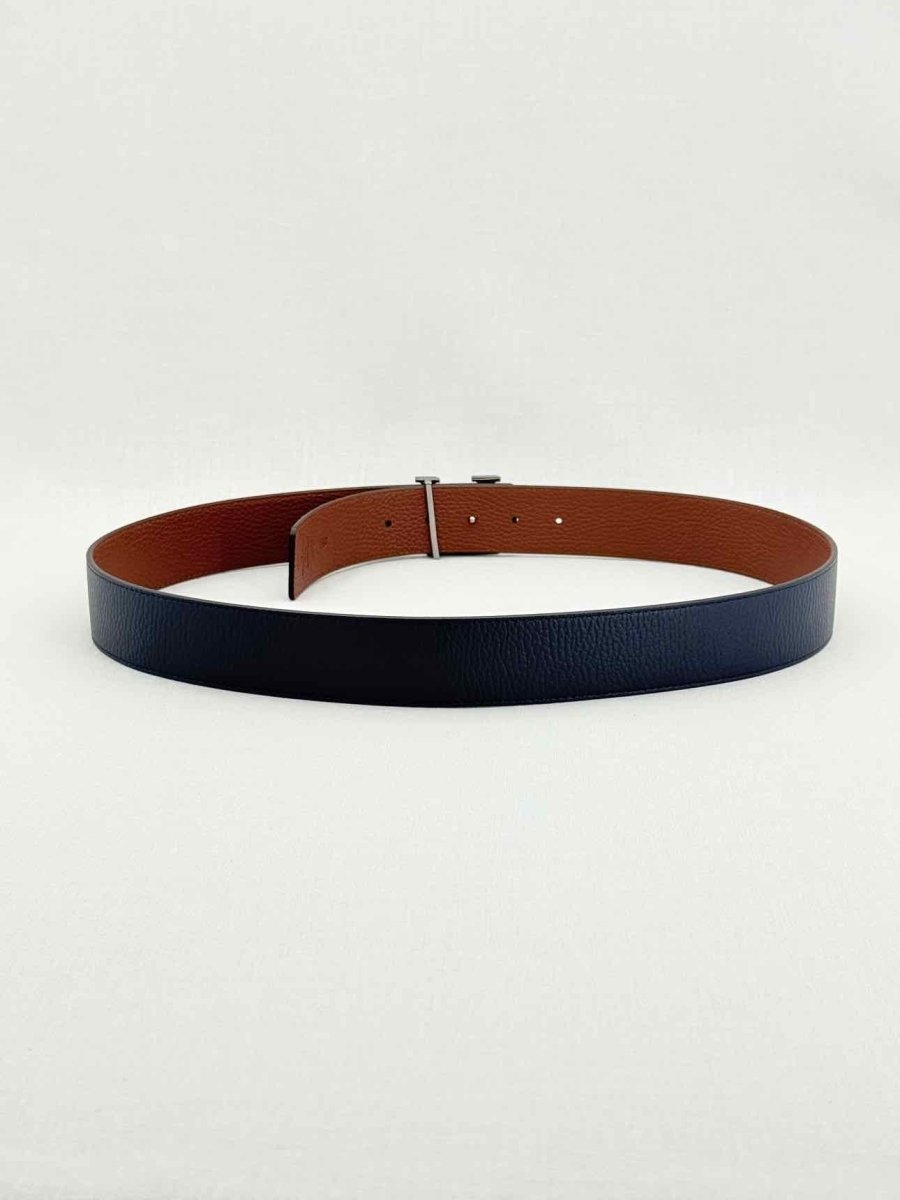 Pre - loved LOUIS VUITTON Navy Blue Belt at Reems Closet