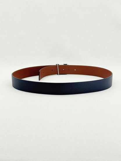 Pre - loved LOUIS VUITTON Navy Blue Belt at Reems Closet