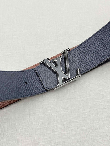 Pre - loved LOUIS VUITTON Navy Blue Belt at Reems Closet