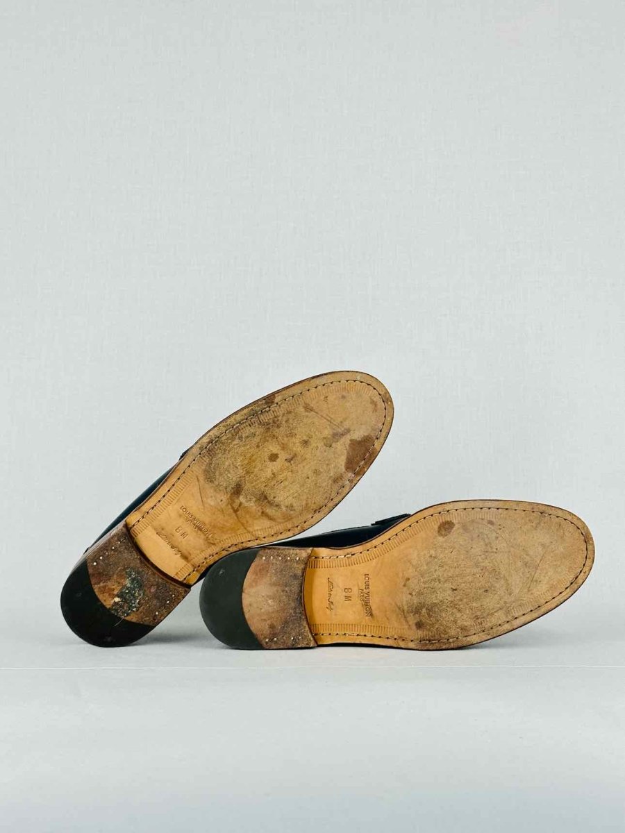 Pre - loved LOUIS VUITTON Navy Blue Size EU 42 Loafers at Reems Closet