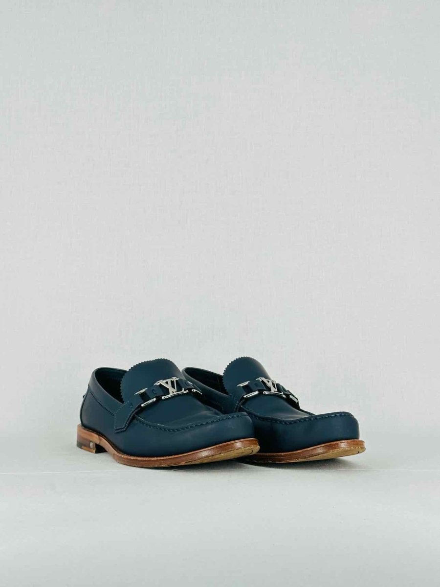 Pre - loved LOUIS VUITTON Navy Blue Size EU 42 Loafers at Reems Closet