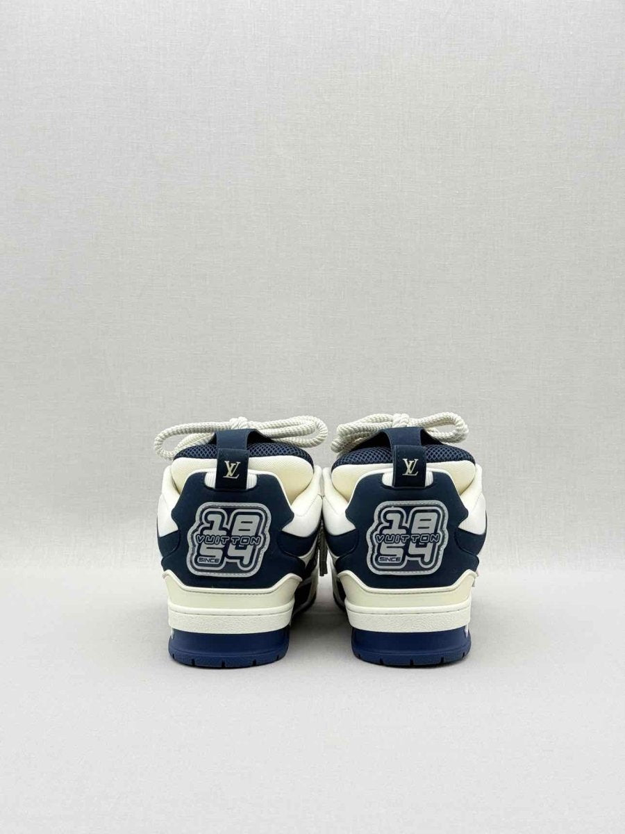 Pre - loved LOUIS VUITTON Navy Blue/Beige Size EU 7 Sneakers at Reems Closet