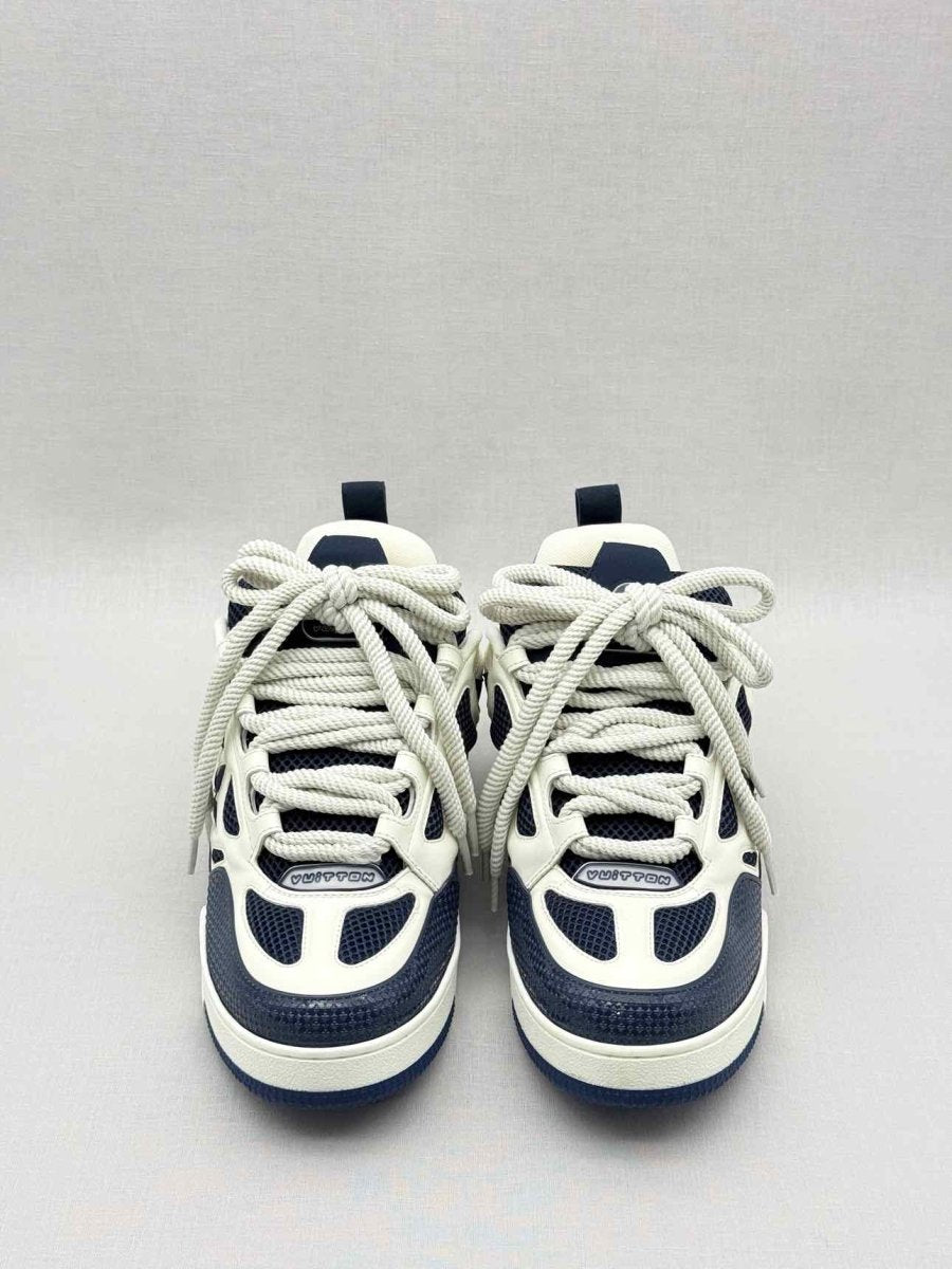 Pre - loved LOUIS VUITTON Navy Blue/Beige Size EU 7 Sneakers at Reems Closet