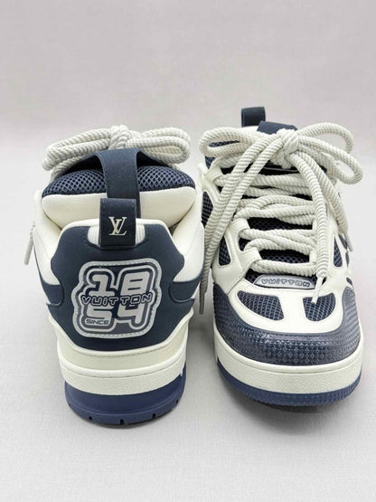 Pre - loved LOUIS VUITTON Navy Blue/Beige Size EU 7 Sneakers at Reems Closet