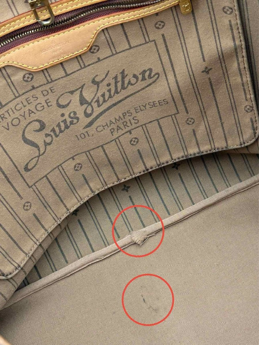 Pre - loved LOUIS VUITTON Neverfull Brown & Beige Monogram Tote Bag at Reems Closet