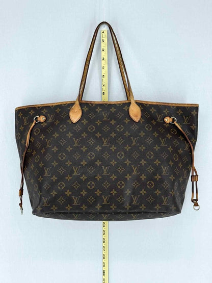 Pre - loved LOUIS VUITTON Neverfull Brown & Beige Monogram Tote Bag at Reems Closet
