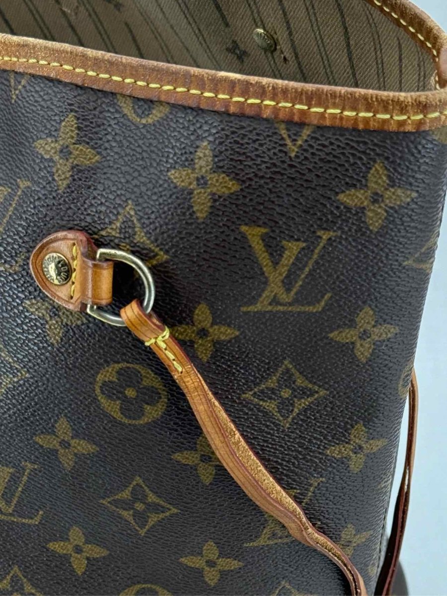 Pre - loved LOUIS VUITTON Neverfull Brown & Beige Monogram Tote Bag at Reems Closet