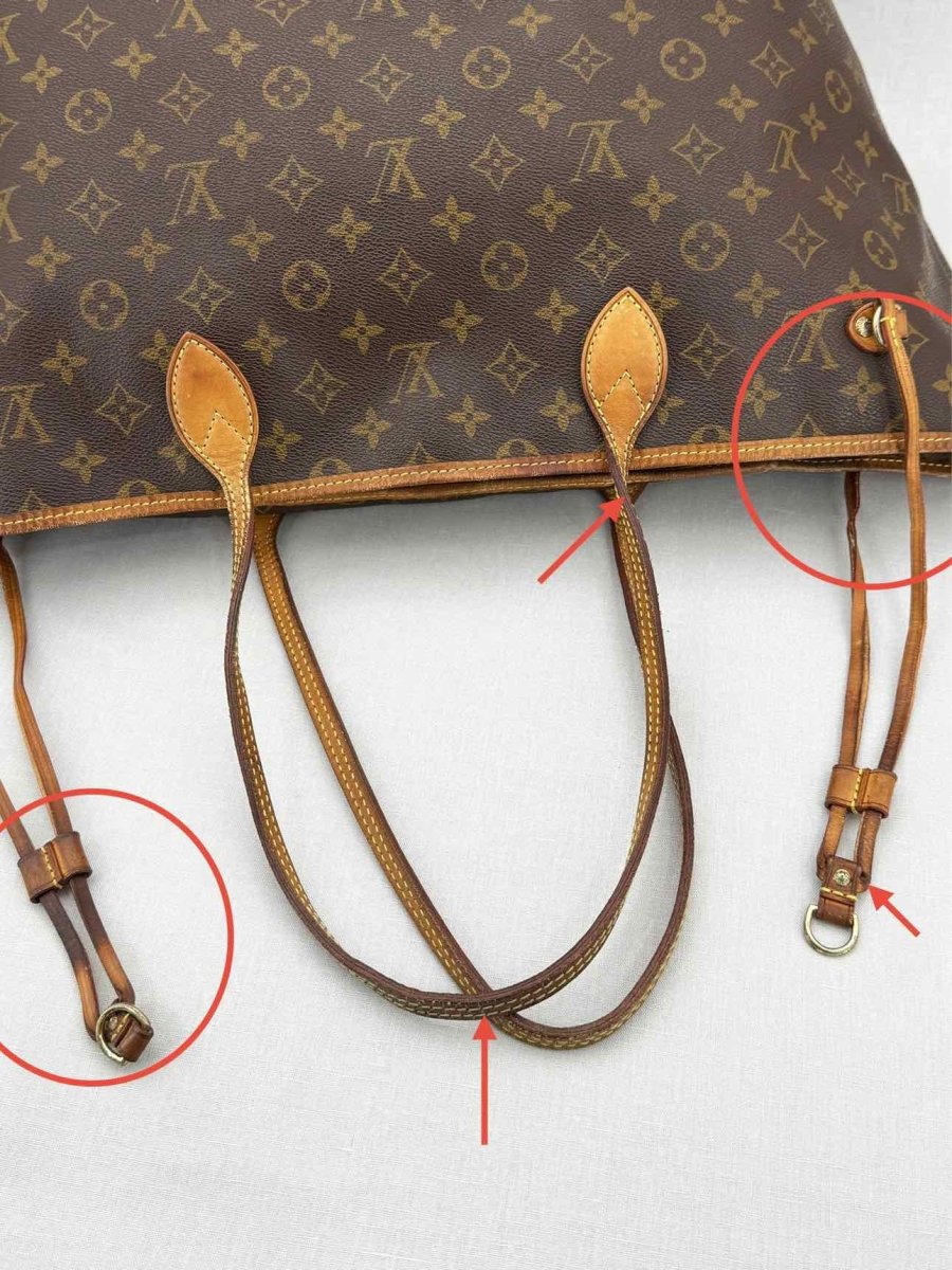 Pre - loved LOUIS VUITTON Neverfull Brown & Beige Monogram Tote Bag at Reems Closet