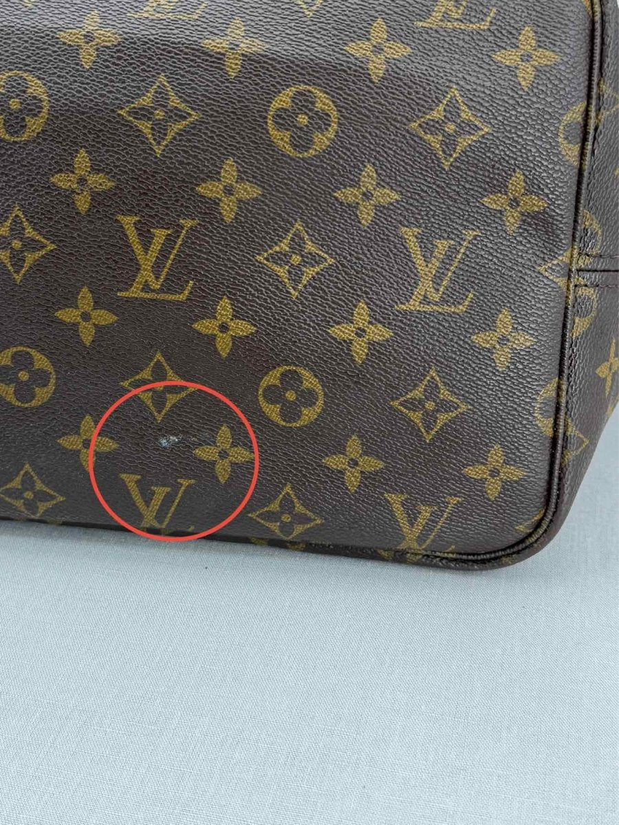 Pre - loved LOUIS VUITTON Neverfull Brown & Beige Monogram Tote Bag at Reems Closet