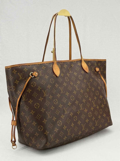 Pre - loved LOUIS VUITTON Neverfull Brown & Beige Monogram Tote Bag at Reems Closet