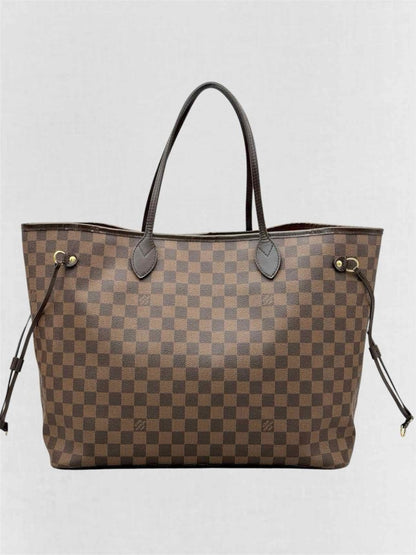 Pre-loved LOUIS VUITTON Neverfull Brown Damier Ebene Tote Bag at Reems Closet