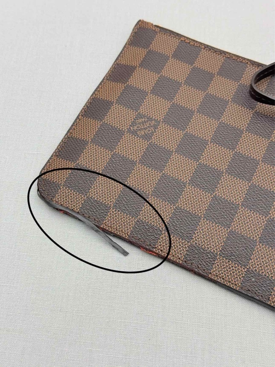 Pre-loved LOUIS VUITTON Neverfull Brown Damier Ebene Tote Bag at Reems Closet